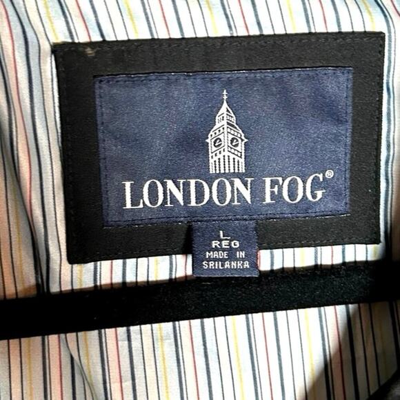 London Fog Women’s Water Resistant Hooded Raincoat Black Size Large - Picture 9 of 9